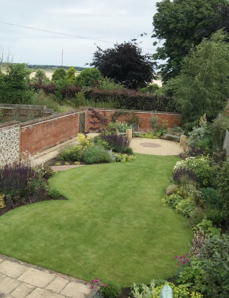 Walled Country Garden in A garden from bare soil